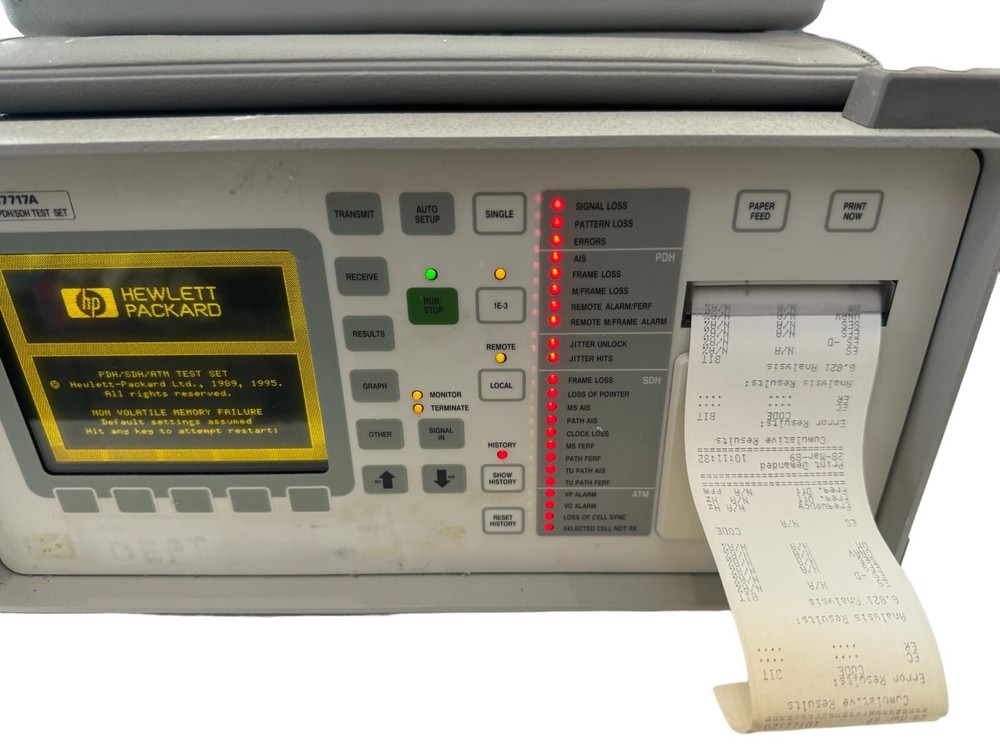 Hewlett Packard HP 37717A PDH/SDH Test Set