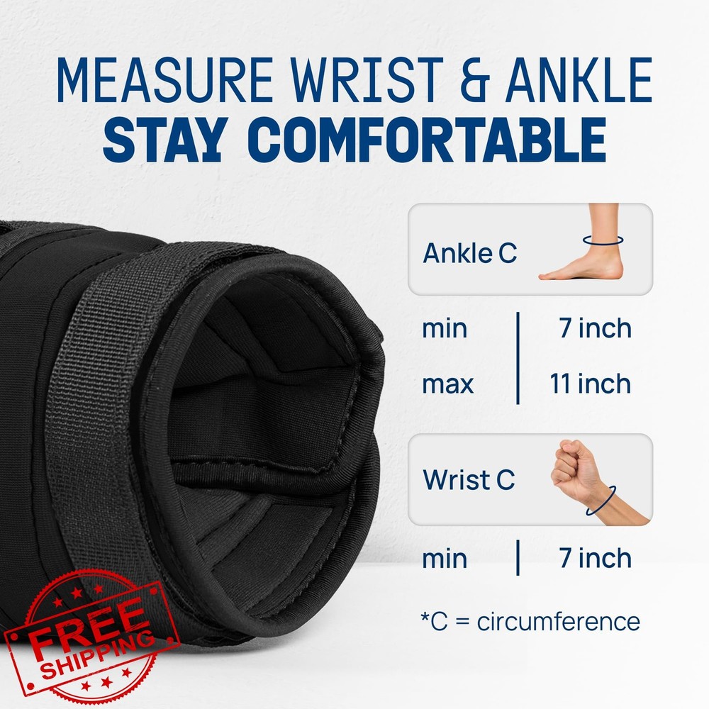Yes4All Adjustable 3.5/5LB Wrist Ankle Weights Pair