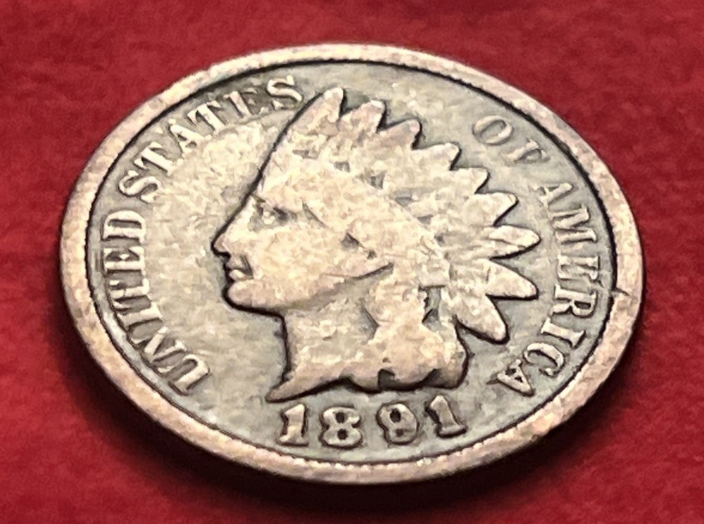 1891 indian head cent BN22