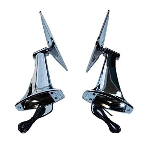 OCTANE LIGHTING Truck Square Rectangle Chrome Outside Rearview Led