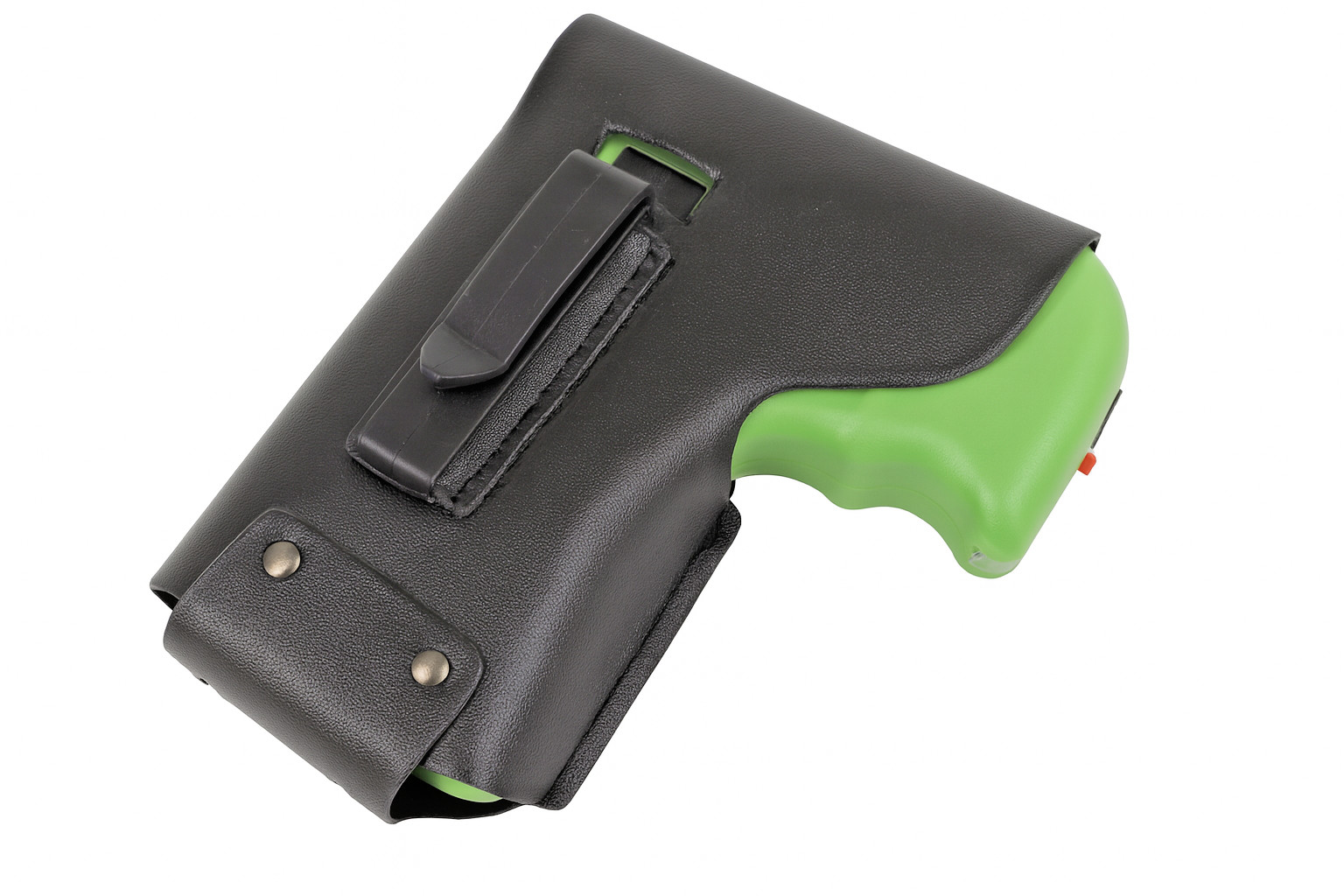 DEFENDER 10 MV Rechargeable Pistol Grip STUN GUN w/ Light & Holster SAFETY GREEN