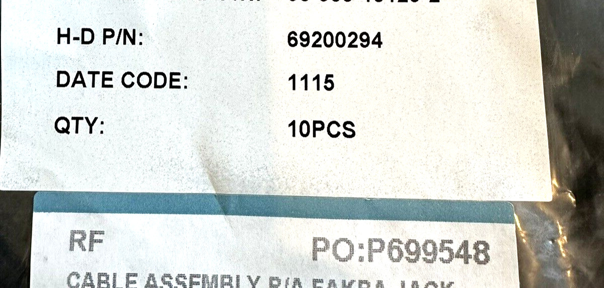 Harley-Davidson AM/FM Radio Antenna Harness Cable 2014-2023 69200294 (OEM) *NEW*