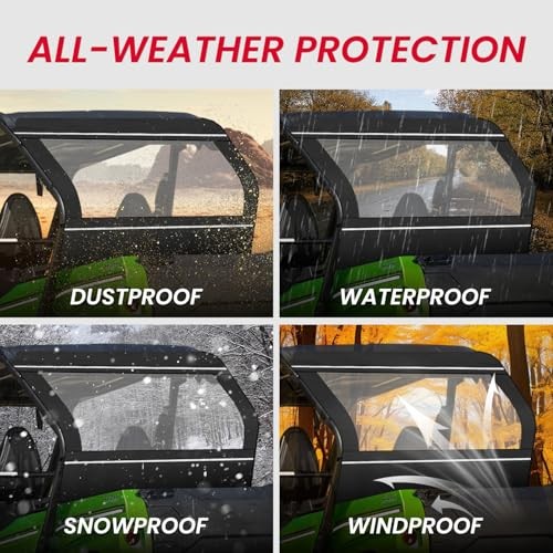 Soft UTV Rear Windshield Compatible with Teryx 4 800 2013-2025, Clear UTV Back