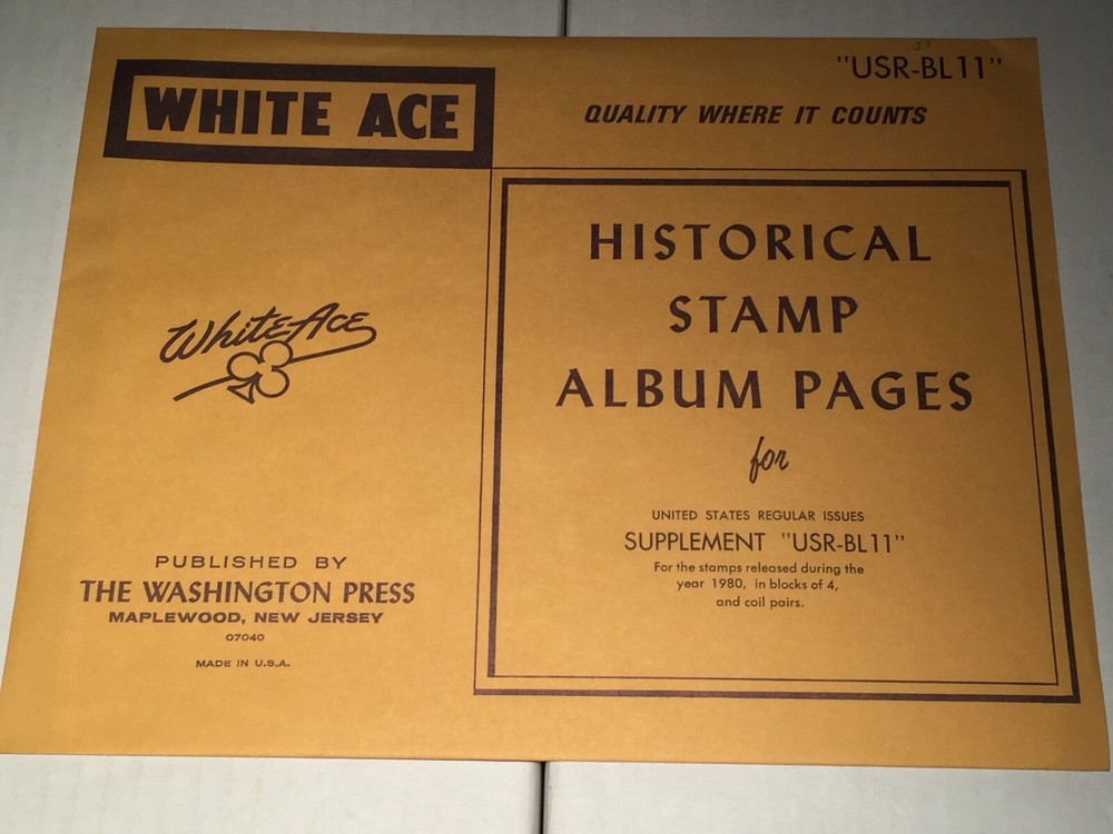 New Package White Ace Pages Regular Issues 1980 Blocks of 4,Coil Pairs USR-BL11