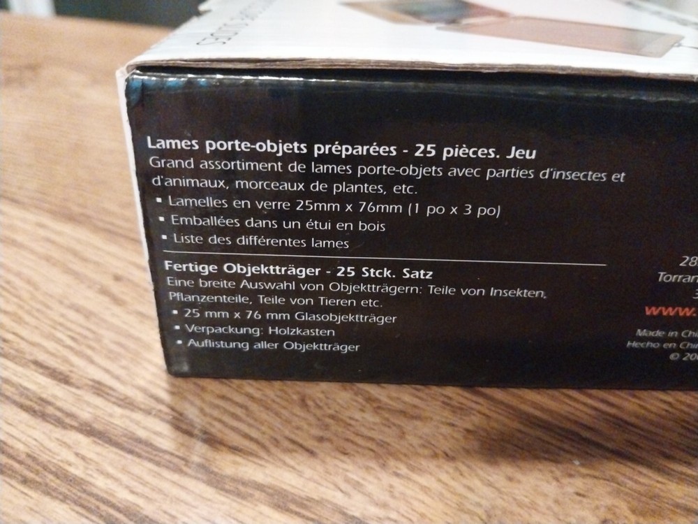 Celestron No.44410 Prepared Microscope Slides (25-Piece Set) New