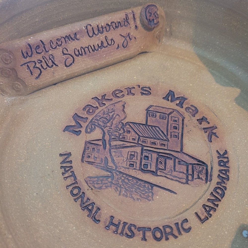 Vintage 1982 MAKER'S MARK DISTILLERY Pottery Ashtray. Signed & Numbered