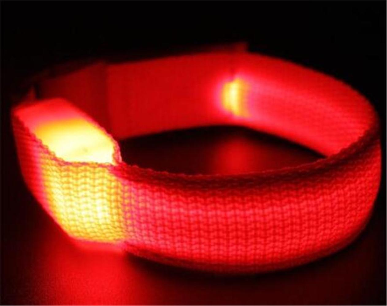 RECHARGEABLE LED ARM BAND ankle Flash Light Safety Running Bike Jog Walk armband