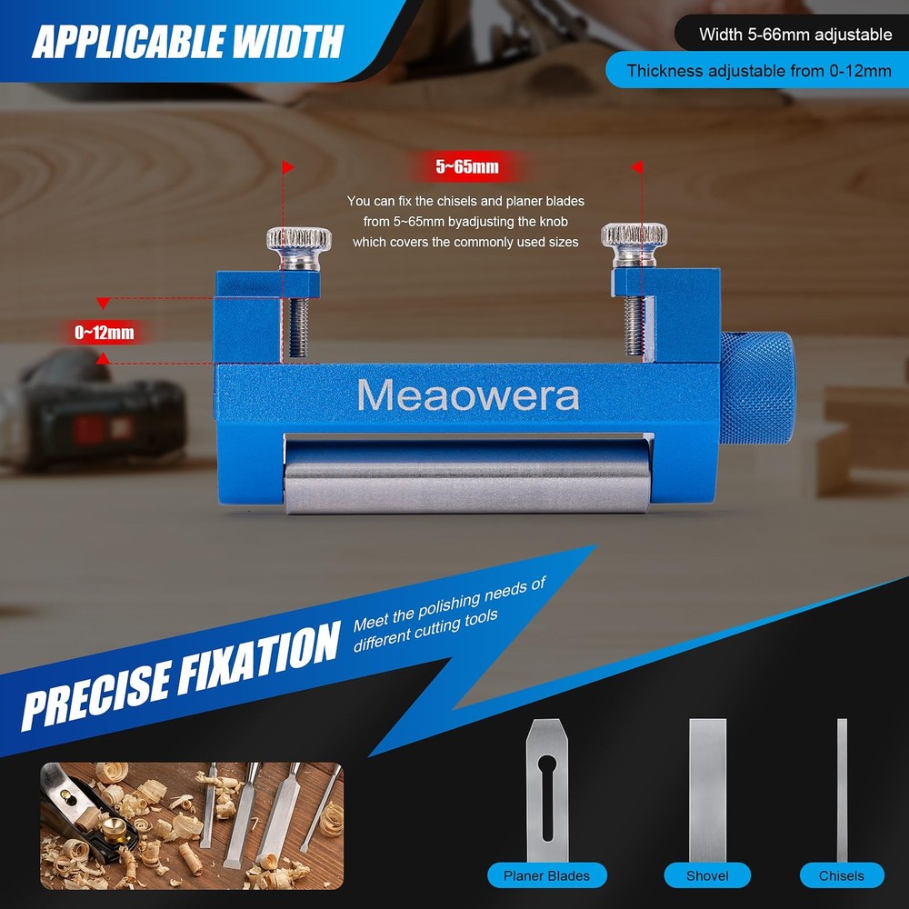 Chisel Sharpening Kit with Adjustable Honing Guide – Wood Chisel Sharpener fo...