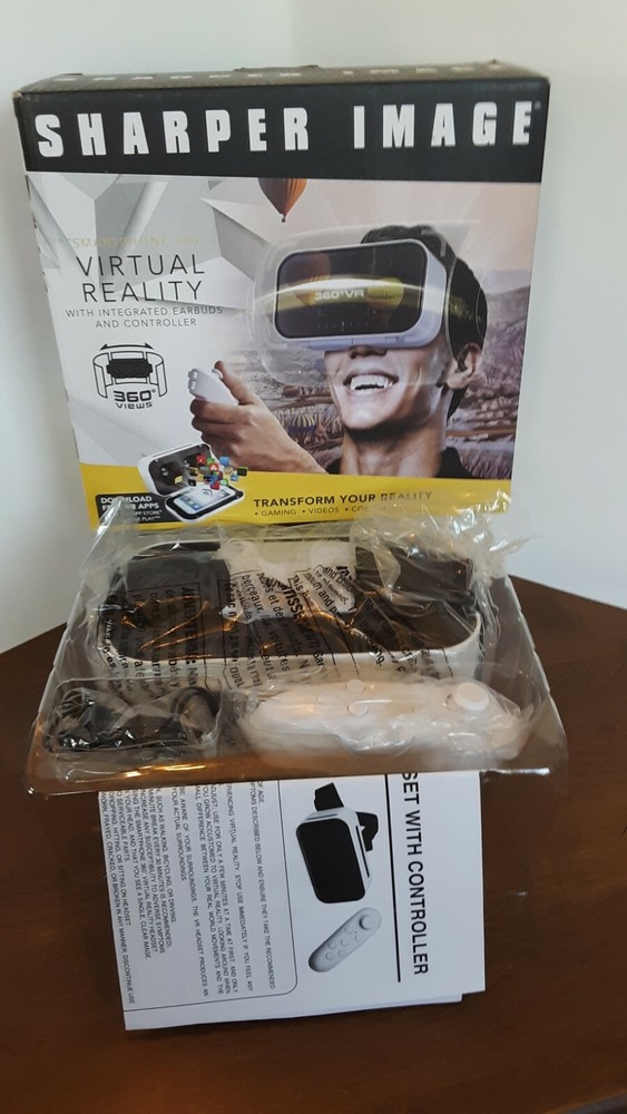 *NEW* Sharper Image 360 Degree Smartphone Virtual Reality Headset w/ Controller