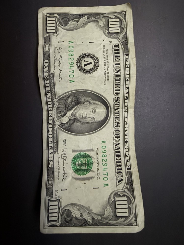 $100 1977 Federal Reserve Note