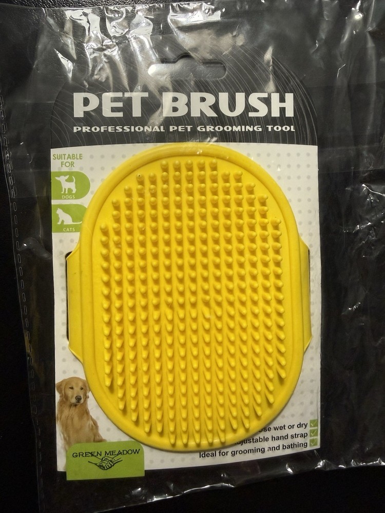 Pet Brush Curry Style Yellow - A0136