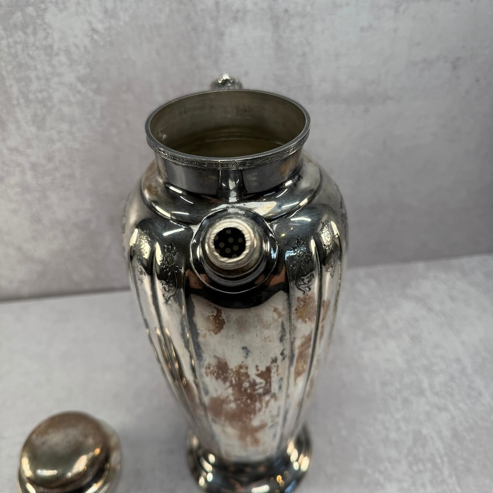 Antique 1883 FB Rogers Silver CO Tea Urn Pot Neiman Marcus Silver-plated 4 Set