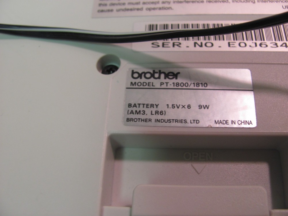 Brother P-Touch PT-1800/1810 Electronic Label Maker Printer