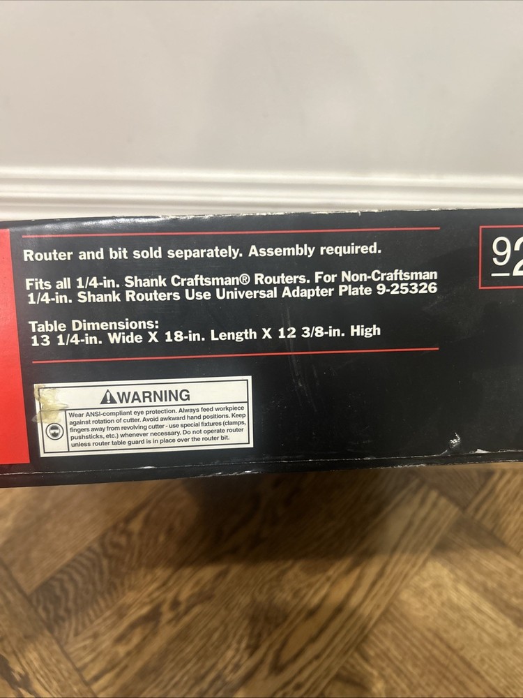 Craftsman Router Table 926460, NOS Unopened Box