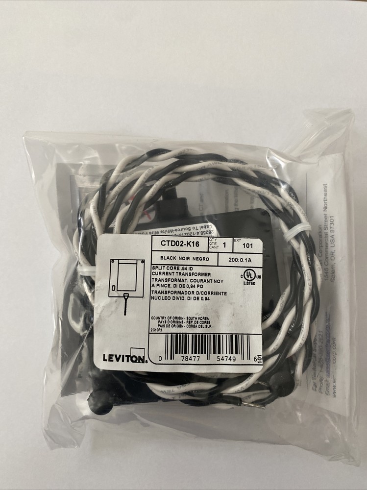 Leviton CTD02-K16 current transformer CT