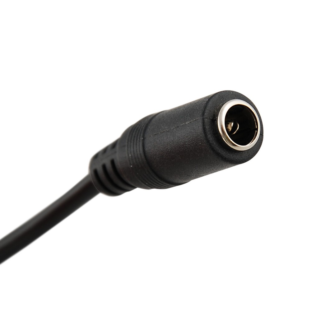 (5-pack) DC Power Right Angle Adapter Extension Cable 5.5x2.1mm Barrel Plug