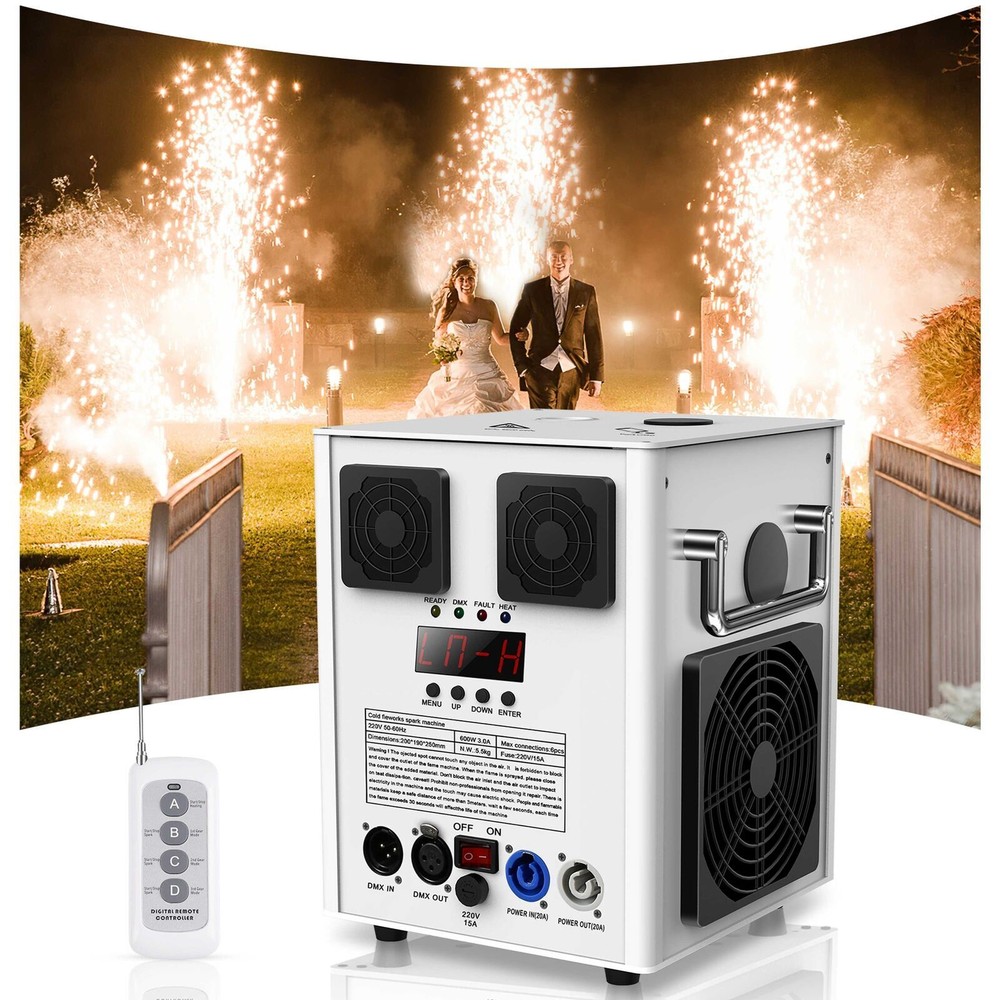 700W Cold Spark Machine DMX Firework Machine Stage Effect Wedding Party Remote
