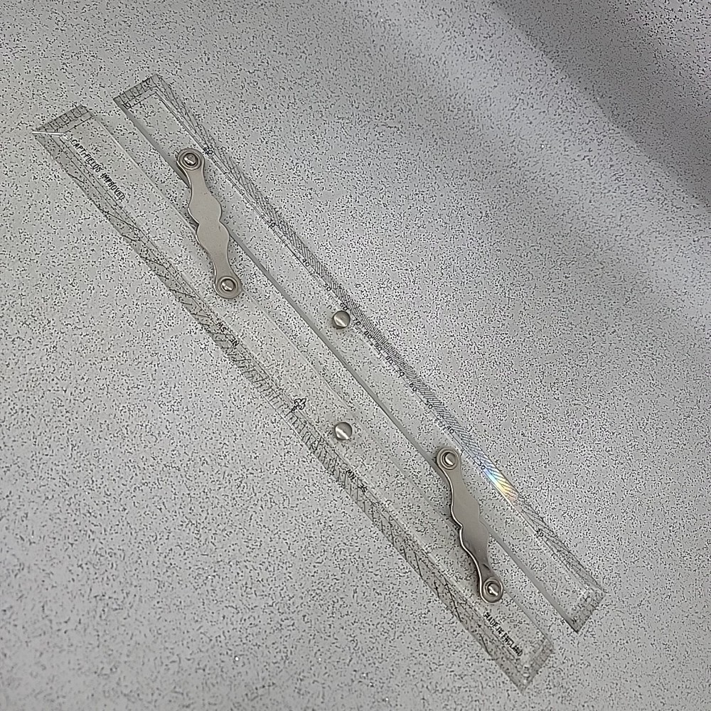 Capt Fields Improved Parallel Ruler Rule England Vintage