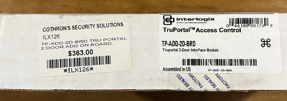 Interlogix TruPortal TP-ADD-2D-BRD Access Control 2-Door Interface Module Board
