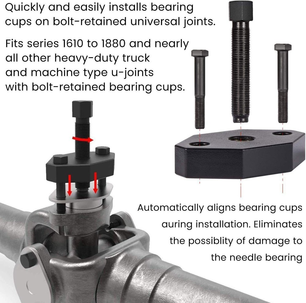 For Class 6-8 Truck 10102 U-Joint Puller & 5192 Bearing Cup Installer Tools Set