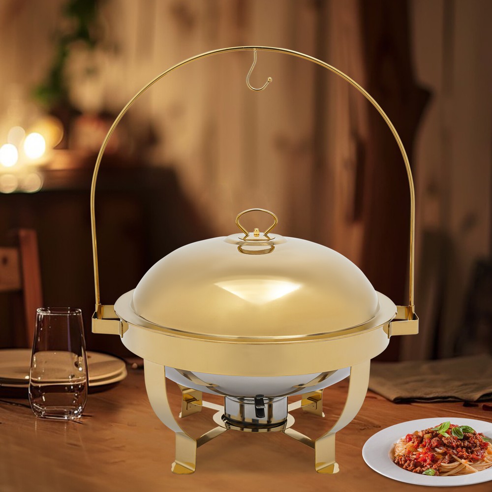 Gold Chafing Dish Buffet Set, Buffet Servers, Round Buffet Sets