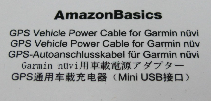 Mini-USB Universal Car Charger Vehicle Power Cable Garmin nuvi GPS AmazonBasics