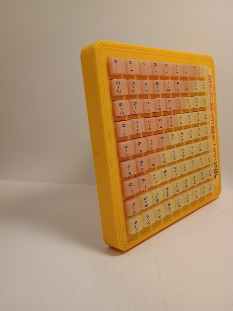 Magic Math Machine Addition & Subtraction Yellow Lanard 1988 Vintage