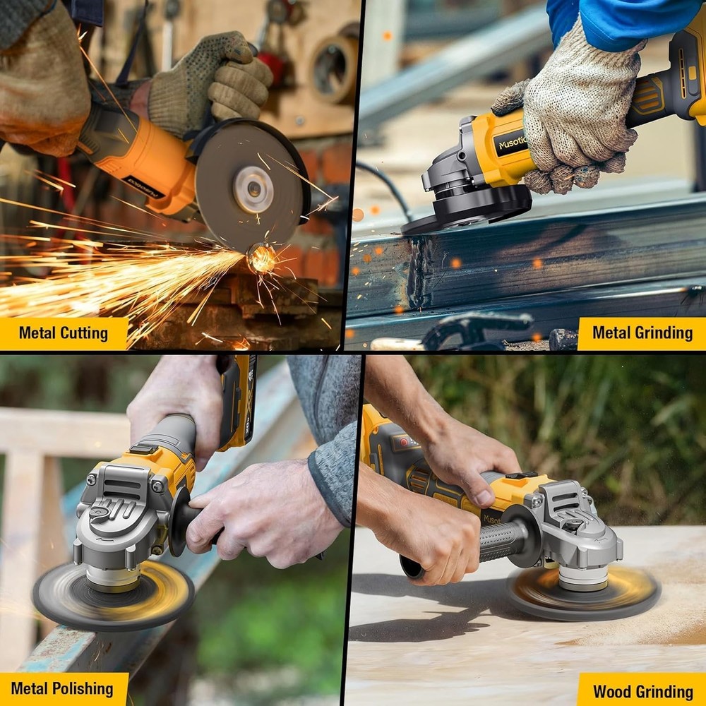 4.5" Brushless Cordless Grinder - Ergonomic, Variable Speed for Professionals