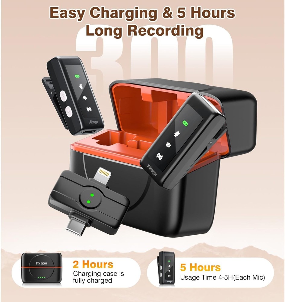 K80 Professional Mini Wireless Lavalier Microphone for iPhone Android Tablets (L