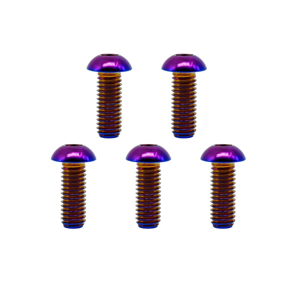 Rison Titanium Bolt M3 Bolt GR5 Ti Hexagon Socket Button Screw ISO7380 Bolt 1PCS