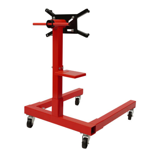 Rotating Engine Stand 360° Adjustable Head 1,250 lb Capacity Red
