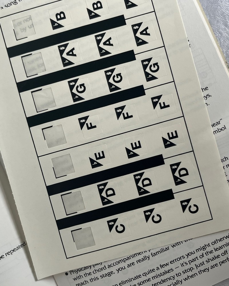 Hal Leonard Getting Started Play Keyboard Instantly Book Some Keyboard Stickers