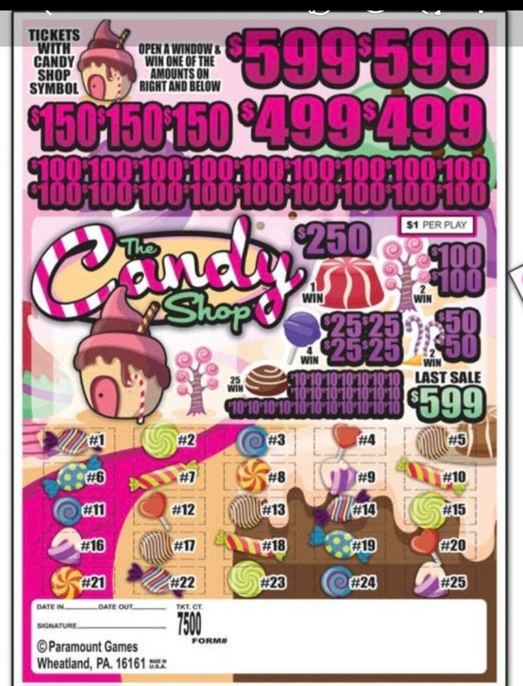 Candy Shop Jar Tickets