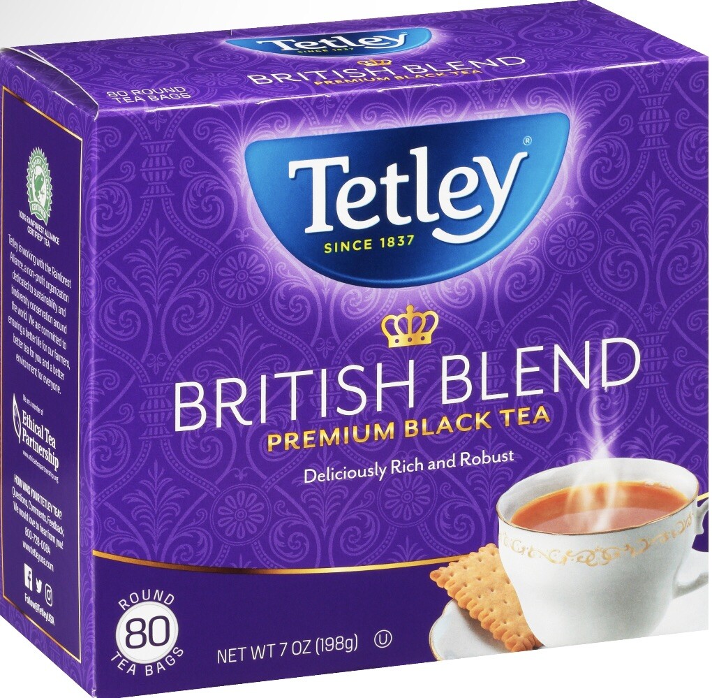 2 Box Tetley British Blend Premium Black Tea 160 Bags Deliciously Rich & Robust