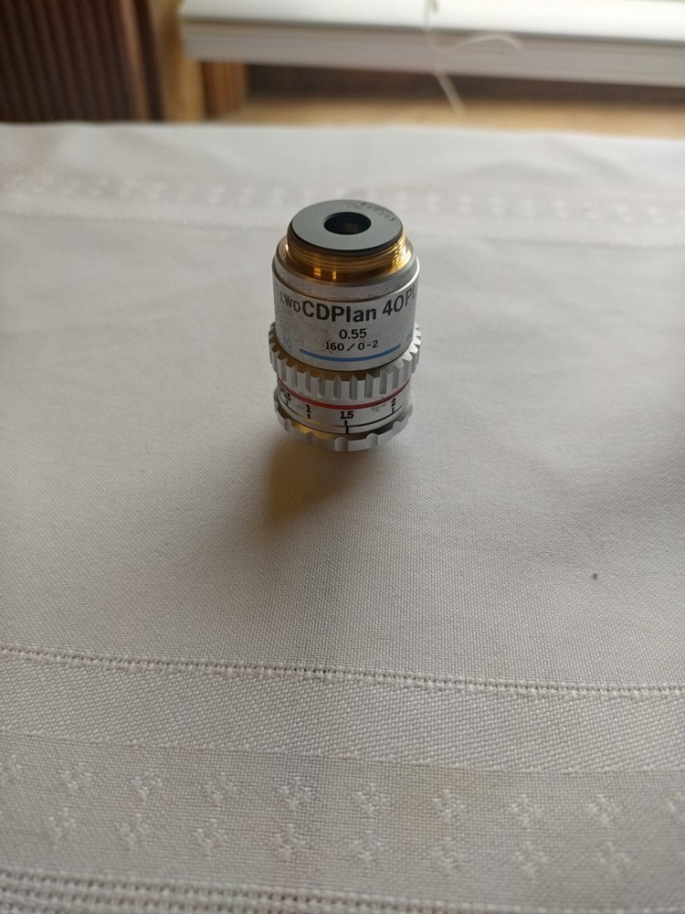 Olympus Microscope Objective LWD CDPlan 40x 40PL Phase Contrast 160/0-2