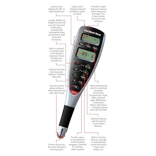 Advanced Digital Plan Measure Scale Master Pro XE for Estimating Takeoffs - 91 S