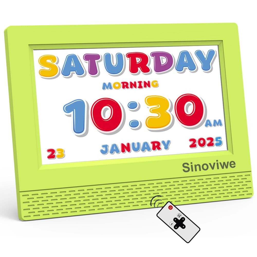 Digital Alarm Clock with 7'' HD Screen, Calendar Function,It is Perfect for K...