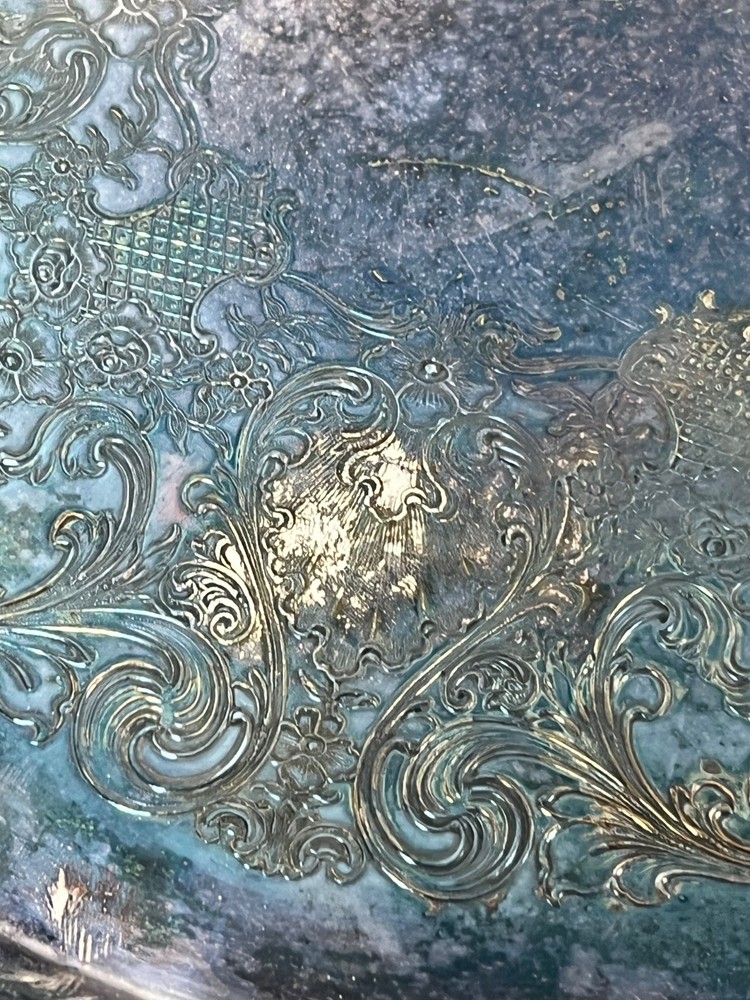 Castleton International Silver Company #671 12.25” Serving Tray, Round, Engraved