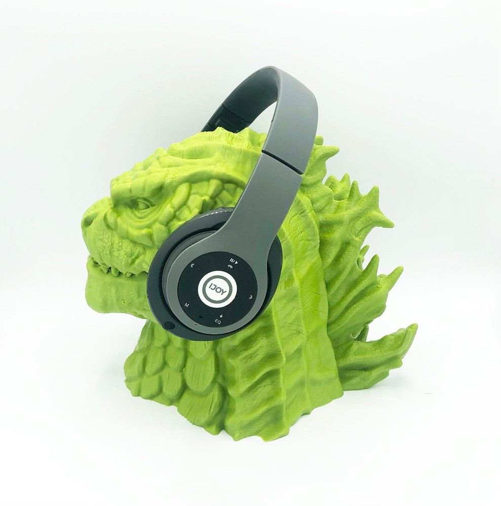 Godzilla Headphone Head - 3D Printed Headphone Stand Bust