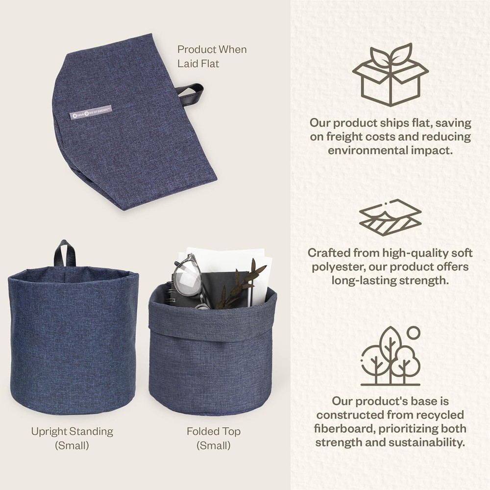 Bigso Soft Hang Around Hanging Storage Basket | Small | Grey