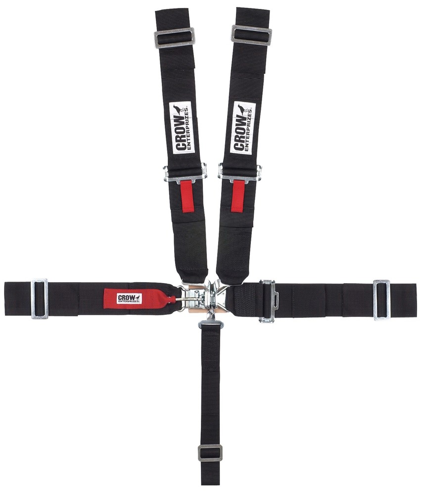 Crow Safety 20054 5-Pt Harness Small Latch Black Pull Down LS Only