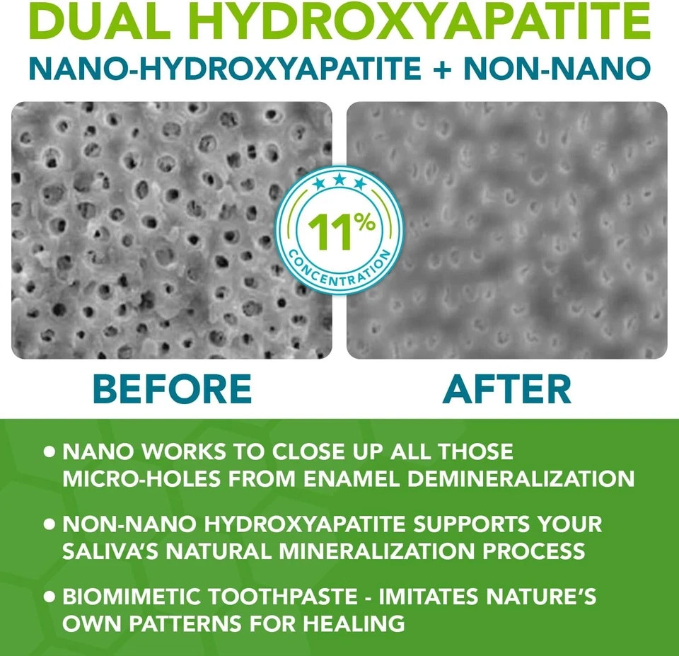 Nano hydroxyapatite Toothpaste Fluoride-Free, Pro Mineralizer Toothpaste - 4 Oz