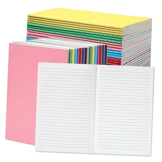 48 Pack A5 Lined Notebook Journals in Bulk, Colored Lined inner page-48 Pack
