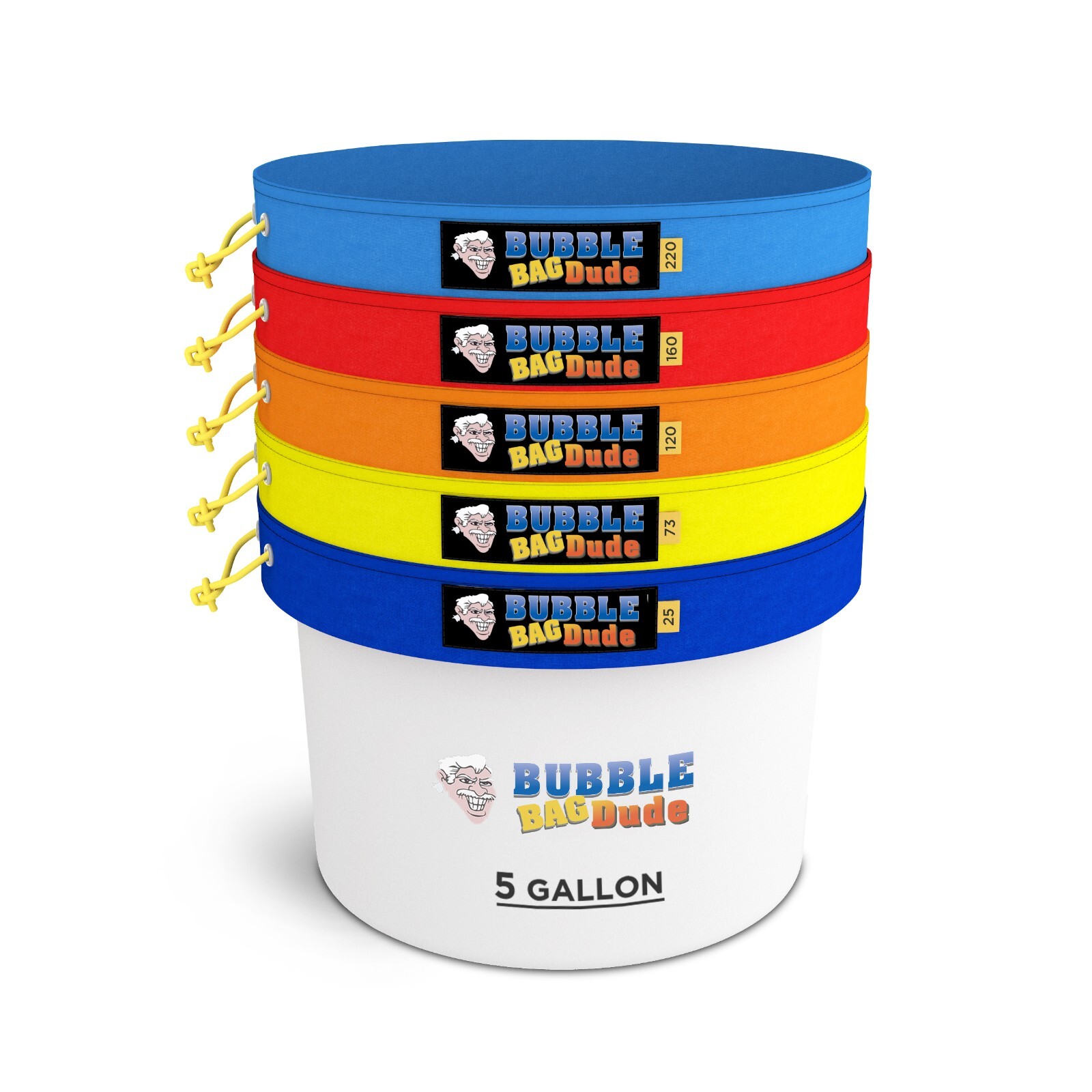 Bubble Bag BUBBLEBAGDUDE 5 GAL - 5 Bag Kit Bubble Hash Bags Herbal Extractor