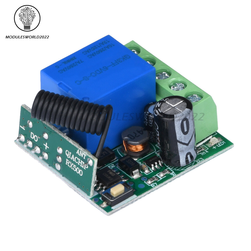 433Mhz 5-60V 1CH Wireless Remote Control Switch Relay Receiver Module with Case
