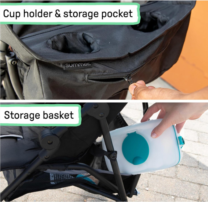 Summer 3D Mini Stroller – Lightweight, Compact, Multi-Position Recline, Gray