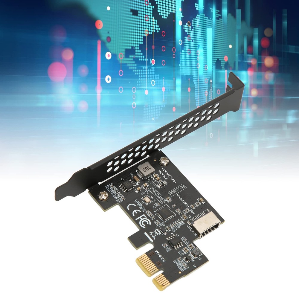 PCIe To USB 3.2 Expansion Card 5Gbps Type C Front Panel Adapter X1 To Type E