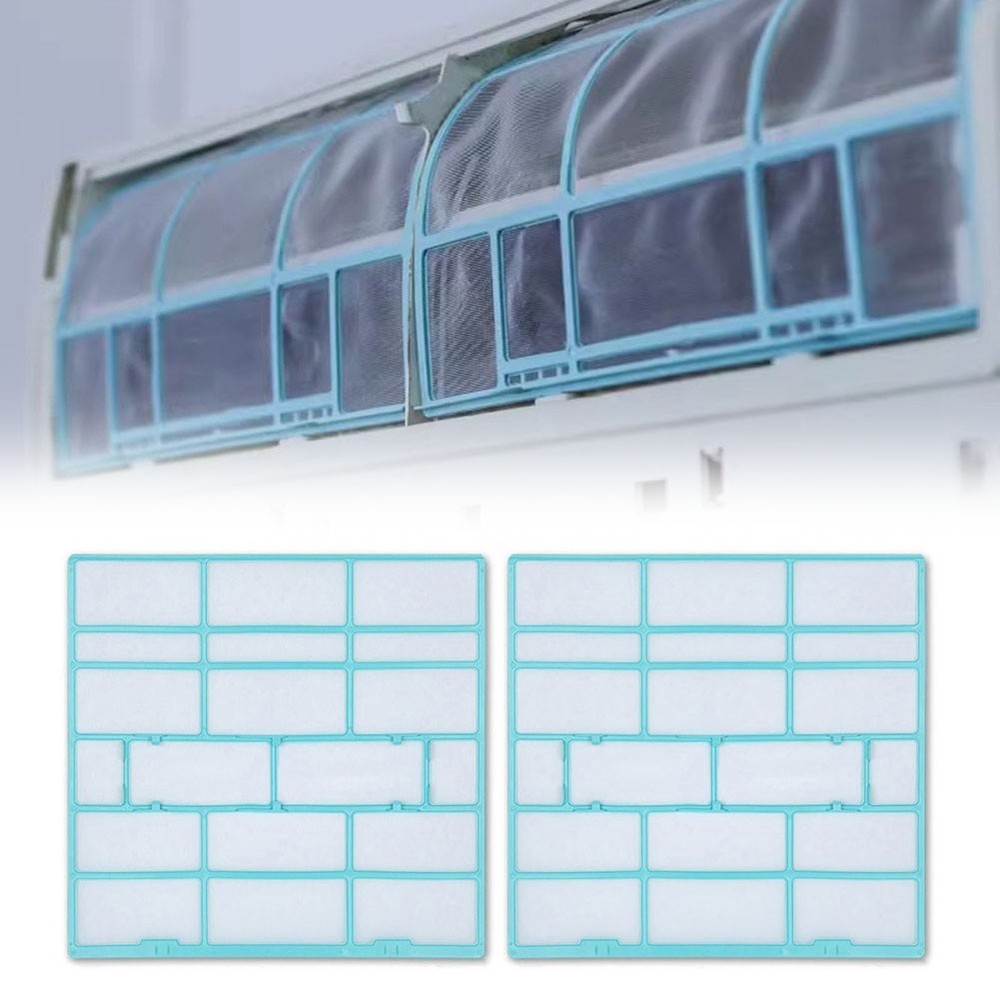 Indoor Air Conditioner Filter Dustproof Screen 2pcs Set for Easy Installation