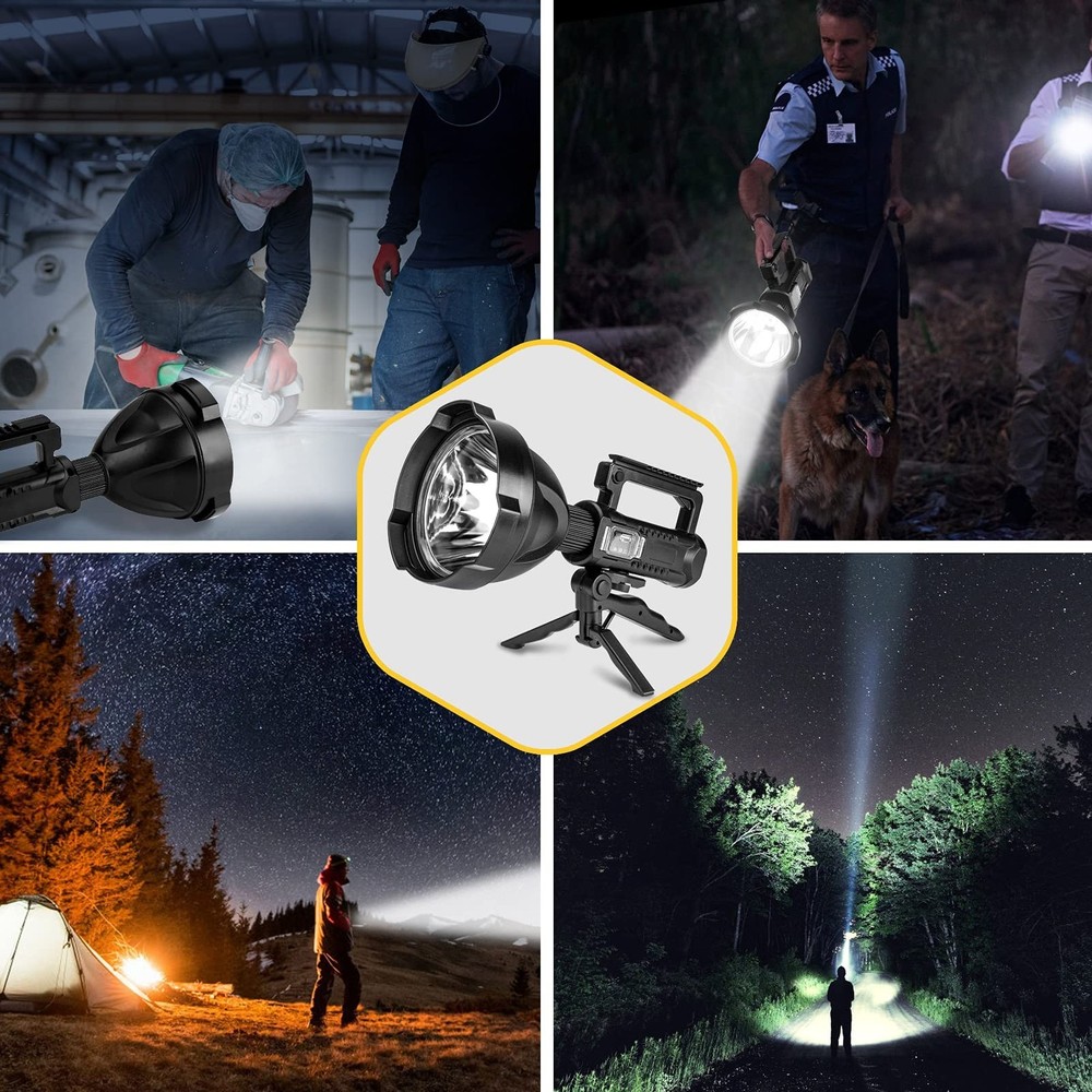 Superbright Big Size Rechargeable LED Handheld Flashlight Spotlight 4 Modes H...