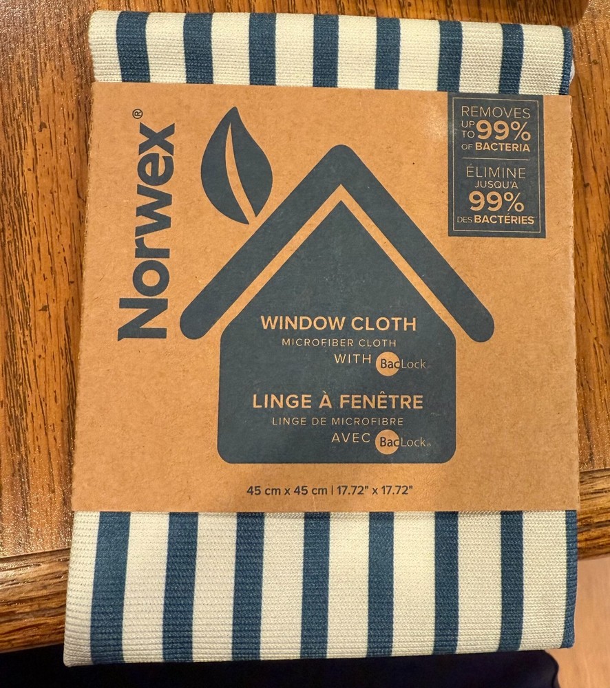 New Limited Edition Norwex Window Cloth Microfiber with BacLock